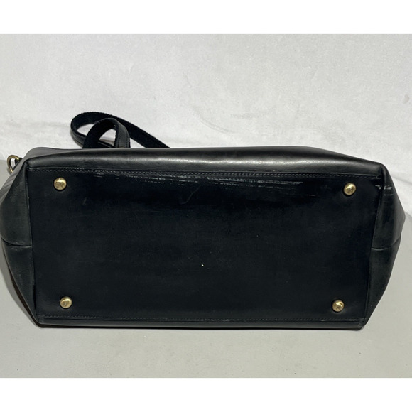 S Zone Leather Laptop Travel Tote Bag Black Zip Top Shoulder Bag Work Office - Picture 4 of 16